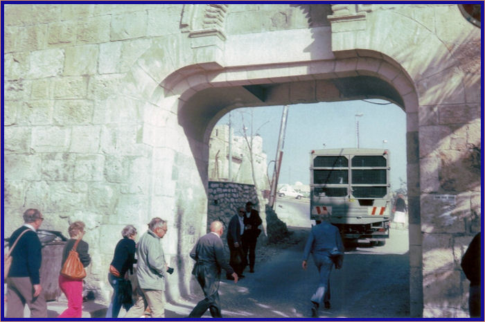 To get to the Western Wall we had to enter the Old City through the Dung Gate